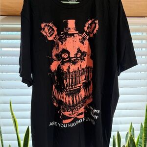 Five Nights at Freddy’s Tee XXL Tall Horror Graphic FNAF Mens